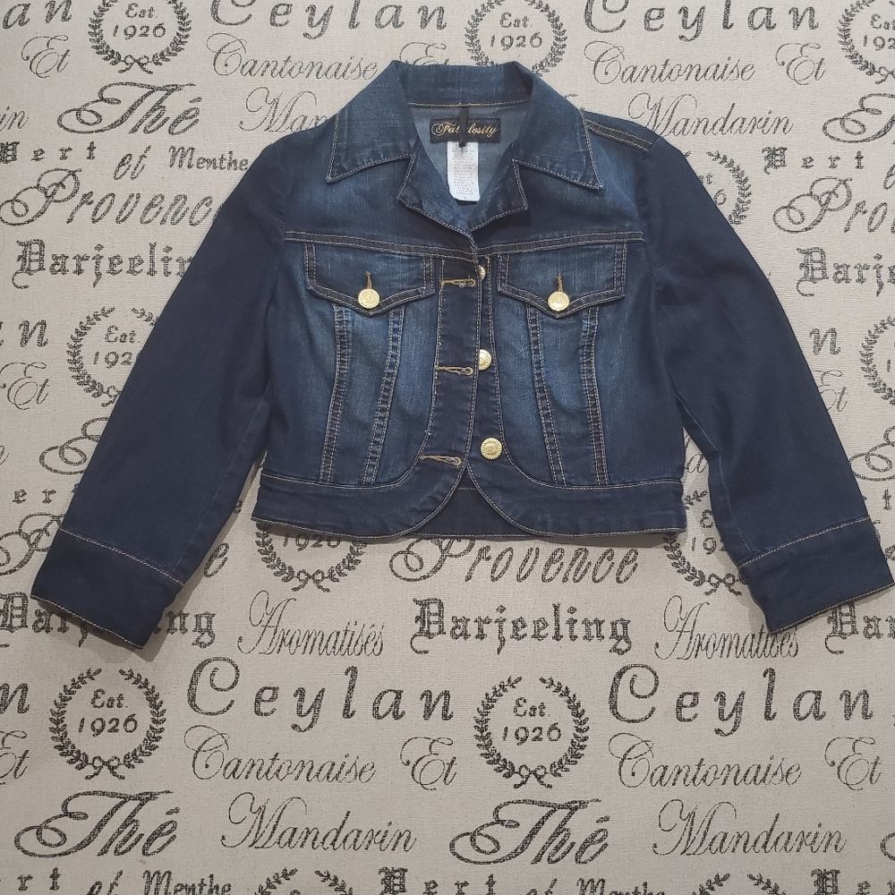 Fabulosity Cropped Jacket Jean Size Small